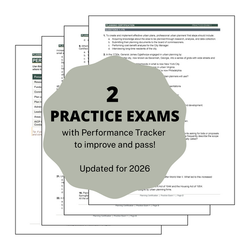 2 Practice Exams | 170 AICP Practice Questions Each