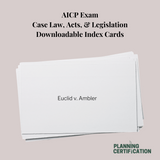 Index Cards: Case Law, Acts, & Legislation