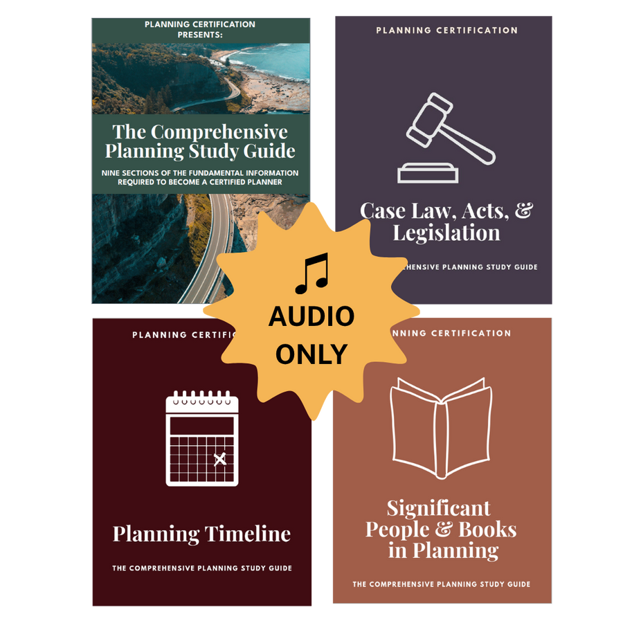 Study Guide Bundle | {AUDIO ONLY} AICP Planning Exam Study Guide Package
